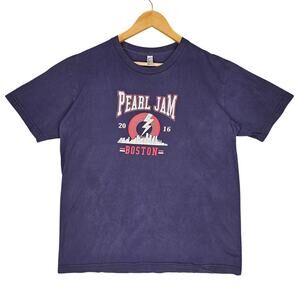 PEARL JAM 2016 BOSTON FENWAY PARK TOUR TEE – SIZE L – NAVY – VINTAGE STYLE